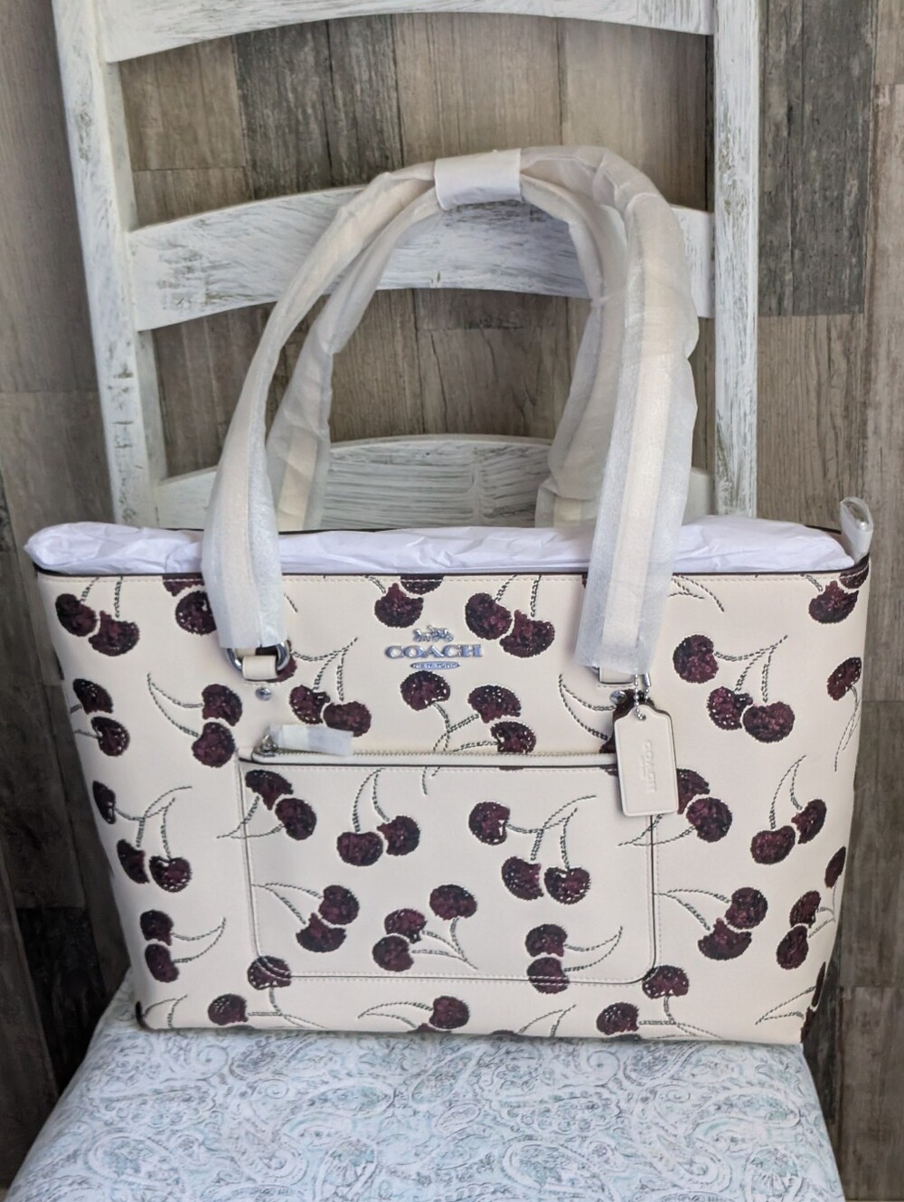 Coach NWT Station Embellished Cherry 🍒 Tote